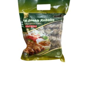 Crown Sheekh Kebabs Chicken Green Chilli Charcoal 1kg 15pes frozen Halal