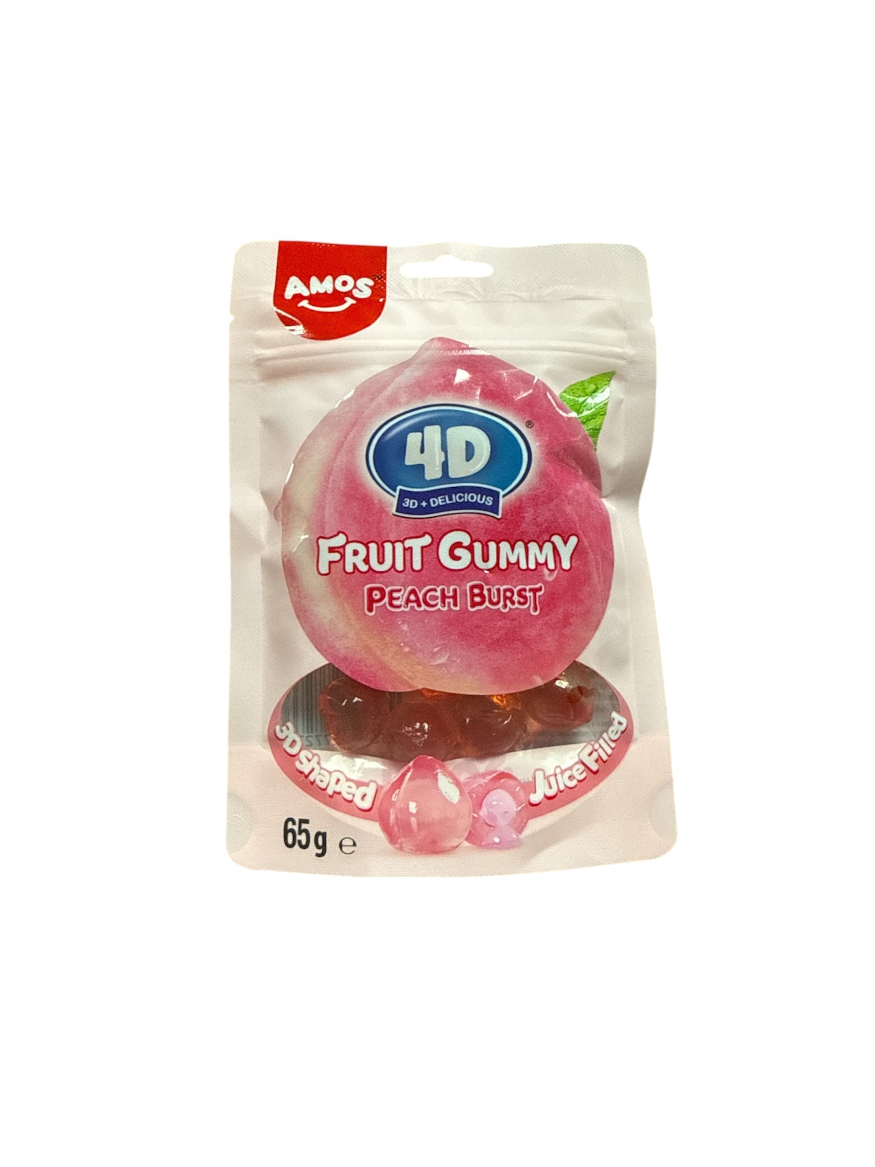 Amos Fruit Gummy Peach Burst 65g