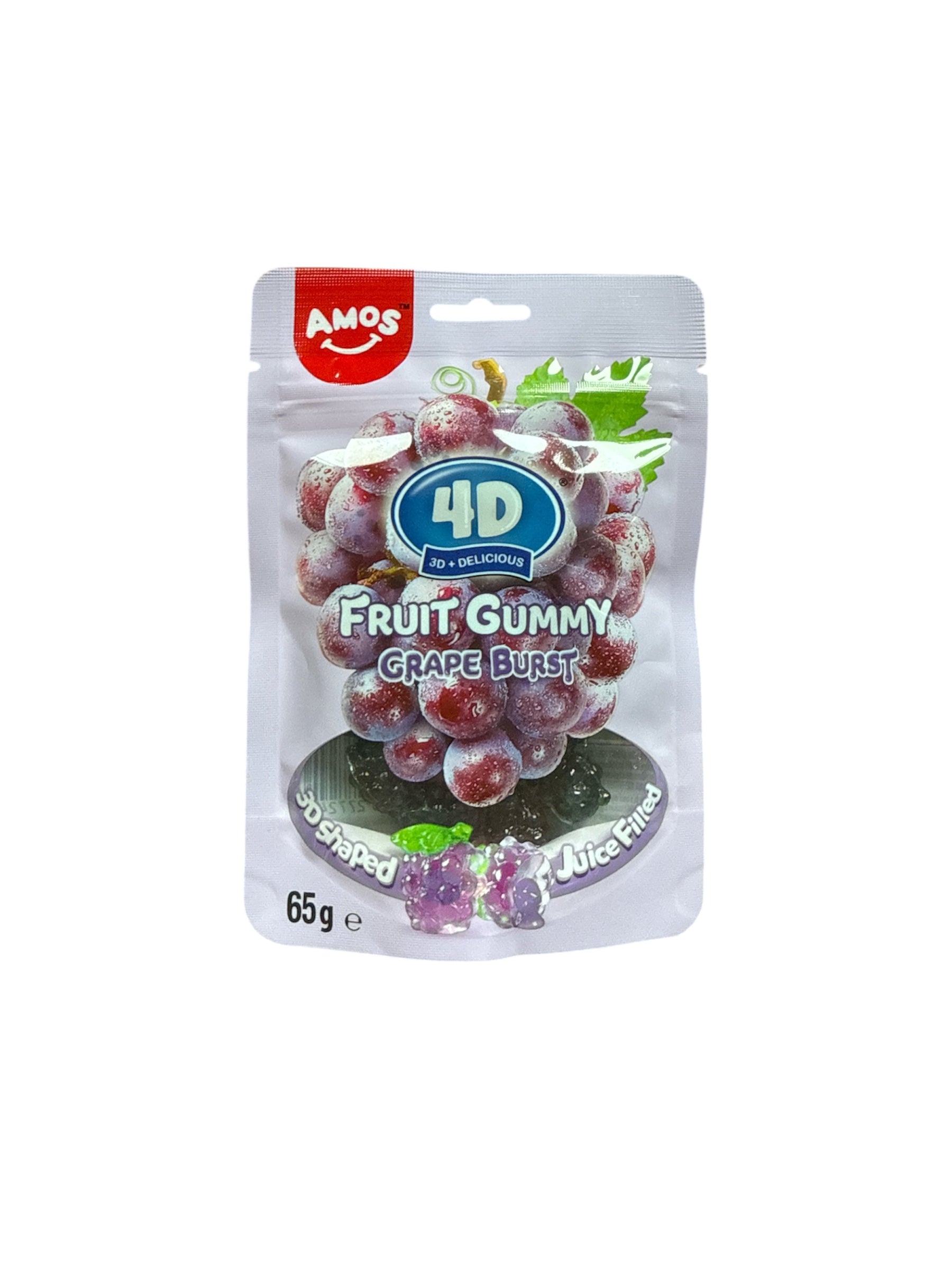 Amos Fruit Gummy Grape Burst 65g