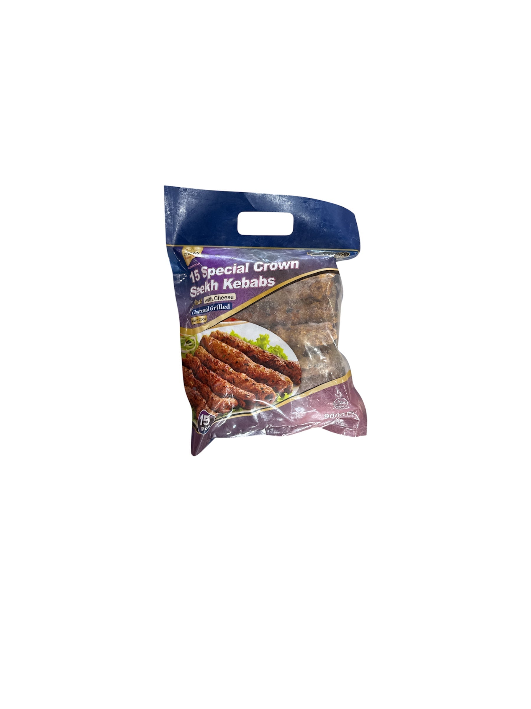 Crown Sheekh Kebabs Meat Special White Cheese Charcoal 900g 15pes frozen Halal