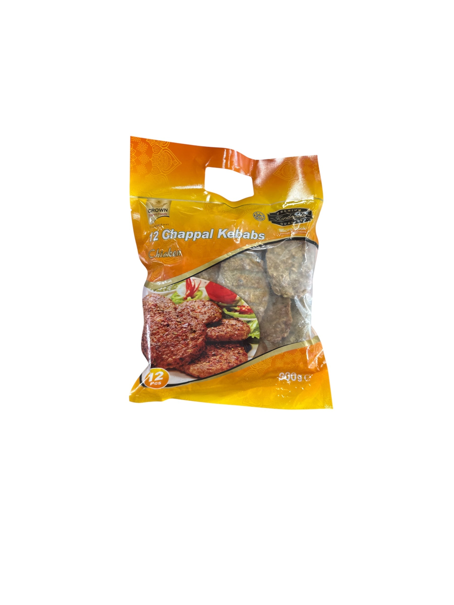 Crown Chappal Kebabs Chicken 900g 12 pes frozen Halal