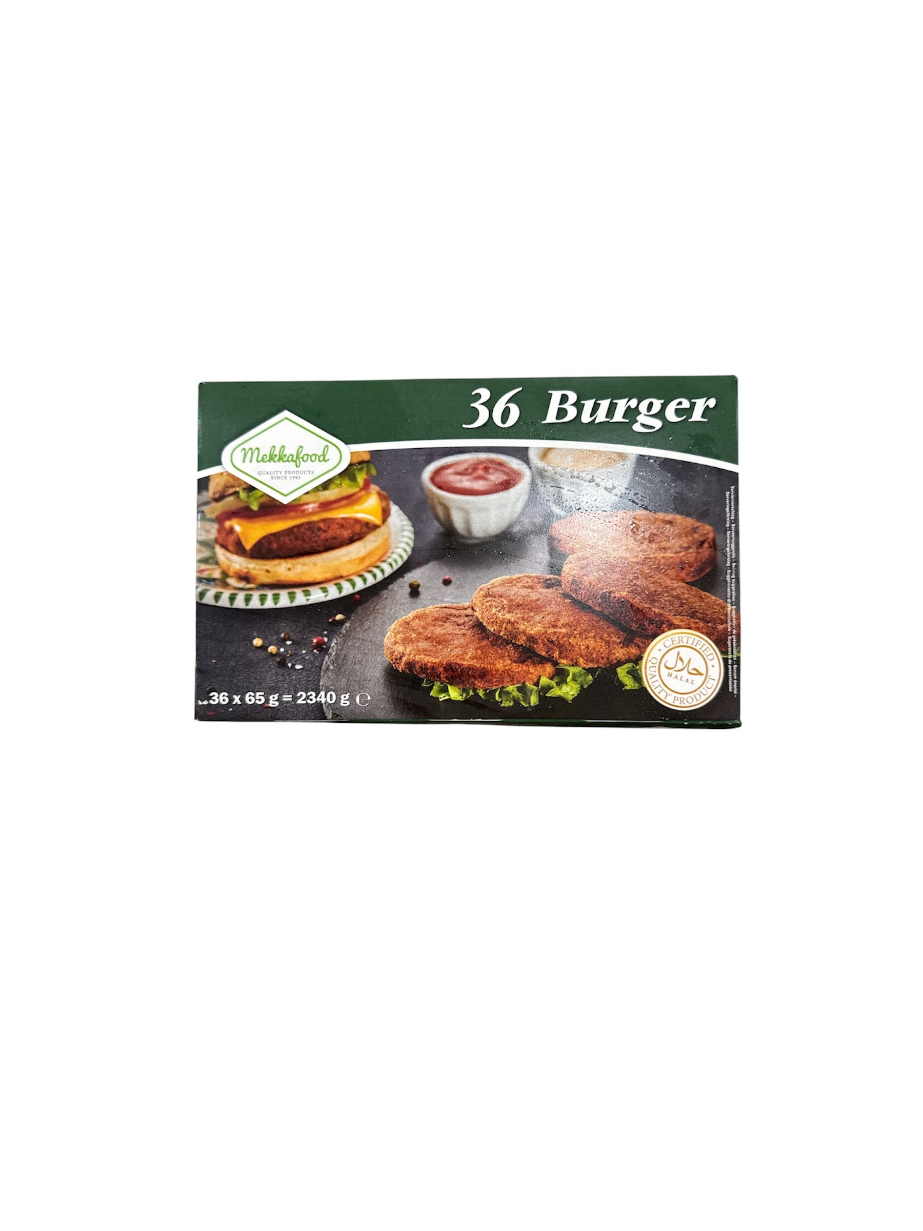 Makkafood 36 Burger Frozen Halal 36x65g