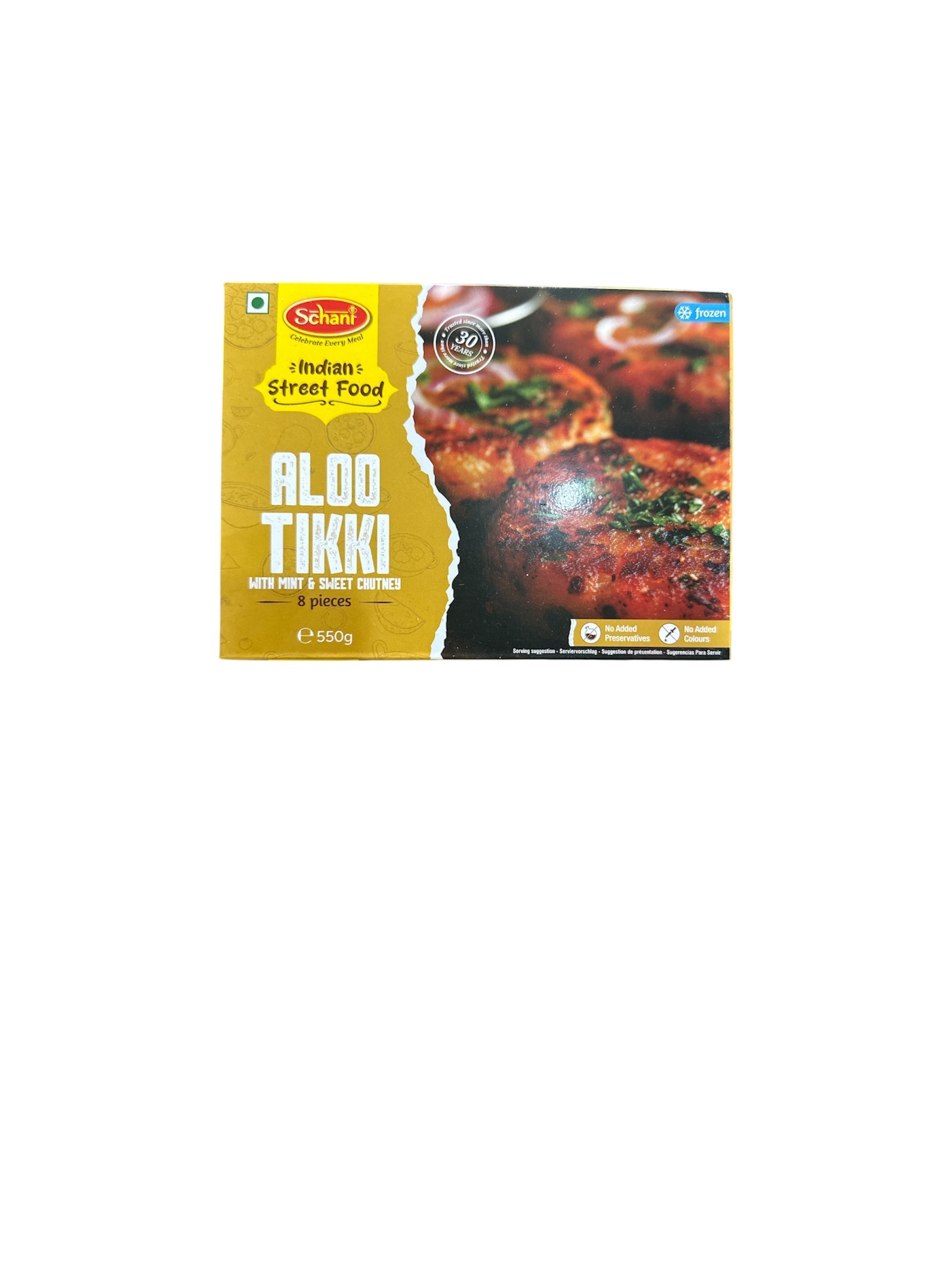 SCHANI Aloo Tikki (WITH MINT & SWEET CHUTNEY Frozen 8PIECES 550g